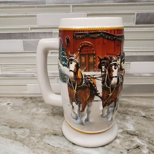 2006 Budweiser Clydesdales Christmas Beer Stein